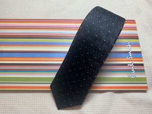 Paul Smith ポールスミスMade in Italy ネクタイ黒アーガイル柄シルク100