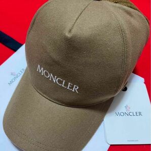 定価¥39600.新品本物】 MONCLER モンクレール　ロゴ　キャップ　帽子　ベージュ