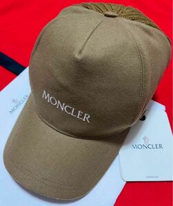 定価¥39600.新品本物】 MONCLER モンクレール　ロゴ　キャップ　帽子　ベージュ