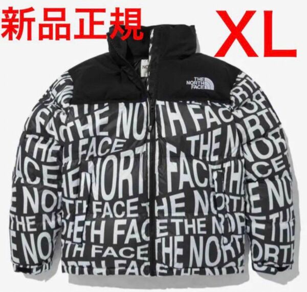 新品本物】 THENORTHFACE ノースフェイス　ヌプシ　ダウン　グラフィック　黒　ブラック　XL ホワイトレーベル