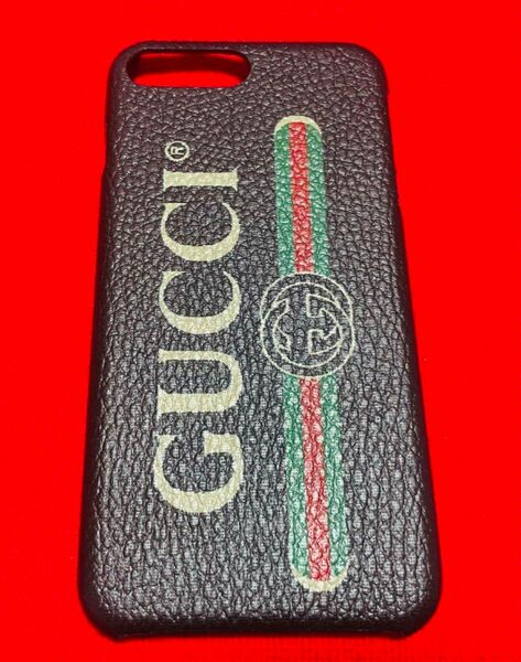 新品.本物.定価36300円】GUCCI グッチ　iphone 7+ 8+ 黒　ブラック