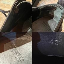 イタリア製　MONCLER モンクレール　メンズレザーシューズ 厚底　革靴　サイズ42 27cm ブラック　黒　モンワラビー　_画像7