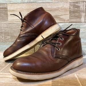 希少チャッカブーツモデル RED WING レッドウィング 3141 シボ革 US 8 1/2D 26.5cm程ブラウン ベックマン ポストマン アイリッシュセッター