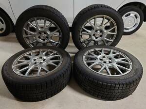 スタッドレスタイヤ　ホイール　セット　バリ山　225/50R17 17x7.0 +48 100x5穴　スバル　レガシィ BR9等　直接引き取り可