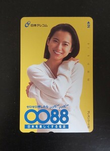 [ unused ] telephone card Wakui Emi 0088 Japan tere com cardboard attaching 