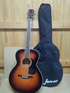 James　ジェームス　JF350WB　アコースティックギター　ソフトケース付　割と綺麗　ギター 楽器 弦楽器 