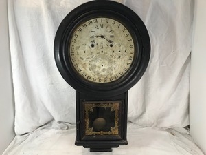 レトロ　アンティーク　ゼンマイ式　柱時計　掛時計　GALE'S PATENT Feb.14th 1871 不動品　ジャンク