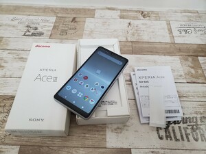 未使用に近い docomo Xperia Ace Ⅲ SO-53C グレー SIMフリー