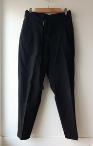 Sacai 21AW ベルテッド タック トラウザー パンツ サカイ スラックス パンツ 黒 size1 21-02556M