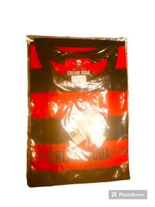 完売品　新品未使用品　クリームソーダ ボーダー　Tシャツ 黒×赤　ブラック×レッド　Ｌサイズ　半袖