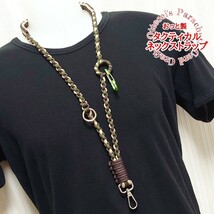 No.259【タクティカルネックストラップ】ハンドメイド パラコード スマホ 携帯 アウトドア◆_画像3