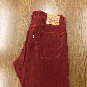 【EK007】Levi's 502 W36 L30 コーデュロイパンツ レッド 赤色 メンズブランド古着 リーバイス502 送料無料