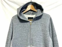 ★美品　A VONTADE アボンタージ　裏毛スウェット ジップフードパーカー 日本製 グレー M_画像2