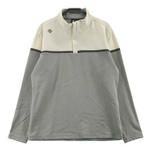 【1円】DESCENTE GOLF デサントゴルフ中田英寿 ハーフジップ 長袖Tシャツ グレー系 L [240001882191]_画像1