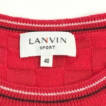 【1円】LANVIN SPORT ランバン スポール 半袖ニット レッド系 40 [240101003050]_画像6