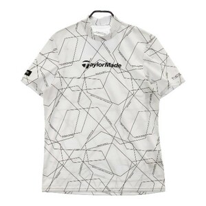 TAYLOR MADE テーラーメイド 2023年モデル ハイネック 半袖Tシャツ 総柄 ホワイト系 XO [240101064752] ゴルフウェア メンズ