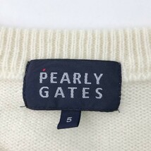 【1円】PEARLY GATES パーリーゲイツ ウールニット セーター ベージュ系 5 [240001830501]_画像6