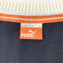 【1円】PUMA GOLF プーマゴルフ ニットベスト ダイヤ柄 ネイビー系 0 [240001944145]_画像4