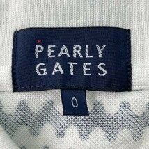 PEARLY GATES パーリーゲイツ 2021年モデル 半袖　ポロシャツ 総柄 ネイビー系 0 [240101064027] ゴルフウェア レディース_画像7