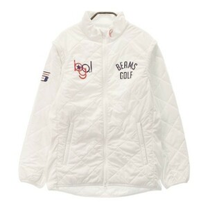 【1円】BEAMS GOLF ビームスゴルフ 2WAY 中綿 ジップジャケット ホワイト系 L [240001889185]