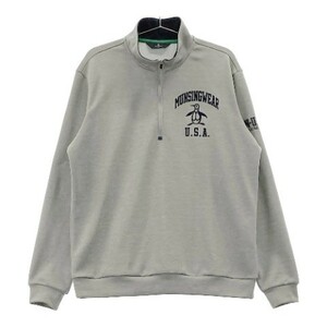 MUNSINGWEAR マンシングウェア ハーフジップ 長袖スウェット グレー系 LL [240101072200] ゴルフウェア メンズ