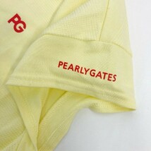 PEARLY GATES パーリーゲイツ 2023年モデル 半袖ポロシャツ イエロー系 1 [240101074708] ゴルフウェア レディース_画像4