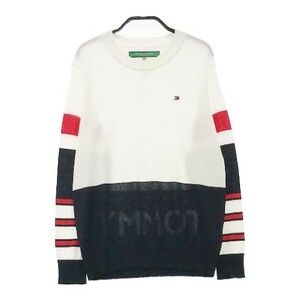 【1円】TOMMY HILFIGER GOLF トミー ヒルフィガーゴルフ 2022年モデル ニットセーター ボーダー柄 M [240101042263]