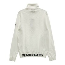 【1円】PEARLY GATES パーリーゲイツ 2021年 タートルネック ニットセーター 裾ロゴ 5 [240101053467]_画像2