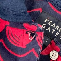 PEARLY GATES パーリーゲイツ 2021年モデル 半袖ポロシャツ クジラ総柄 ネイビー系 1 [240101072914] ゴルフウェア レディース_画像8