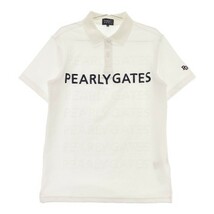 PEARLY GATES パーリーゲイツ 2023年モデル 半袖ポロシャツ 千鳥格子柄 ホワイト系 5 [240101065604] ゴルフウェア メンズ_画像1