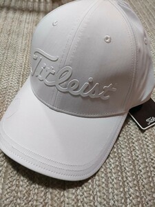 新品 未使用 Titleist タイトリスト キャップ ホワイト 白 マーカー付 紫外線カット 抗菌 吸水速乾 帽子 メンズ ゴルフウェア