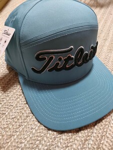 新品 未使用 Titleist タイトリスト キャップ ブルー系 紫外線カット 抗菌 吸水速乾 帽子 メンズ ゴルフウェア