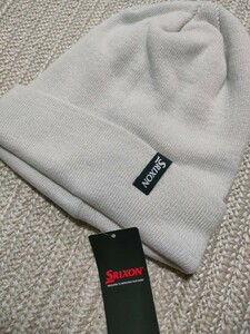 新品 未使用 SRIXON スリクソン ニットキャップ ニット帽 白 ホワイト フリーサイズ 帽子 ゴルフ ウェア