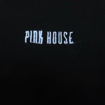 【美品】ピンクハウス×フラボア FRAPBOIS★Tシャツ カットソー 1サイズ ロゴ刺しゅう 袖飾り 個性的デザイン 黒系 z4899_画像3