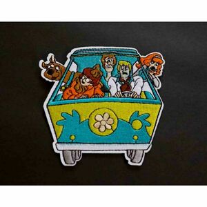  萌車US刺激的旅行◆新品 スクービー・ドゥー ミステリーマシーン Scooby-Doo The Mystery 刺繍ワッペン■USアニキャラ◆アメリカ ■■DIY