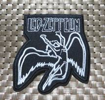  翼男◇黒白◆新品　レッド・ツェッペリン　Led Zeppelin　ロンドン　イギリス　UKロックバンド　　刺繍ワッペン◆音楽　ミュージック　_画像1