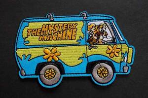 右行横萌車US刺激的旅行◆新品スクービー・ドゥー ミステリーマシーンScooby-Doo The Mystery刺繍ワッペン■激渋■USアニキャラ◆アメリカ