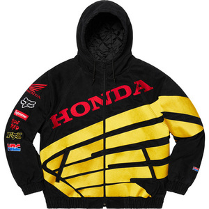 Supreme Honda Fox Racing 19AW Puffy Zip Up Jacket ホンダ フォックスレーシング 中綿　フード　ジャケット　黒 M