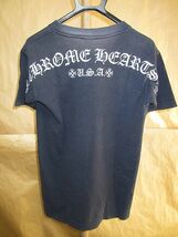 クロムハーツ　CHROME HEARTS　バック　ロゴ　プリント　胸ポケット　プリント Tシャツ　黒　S 　難有り　国内正規品_画像1