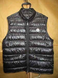 モンクレール MONCLER GUI 　17SS 超軽量　ロゴ　ワッペン　 ダウン ベスト 黒　1　