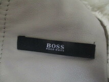 ヒューゴボス HUGO BOSS　羊革　リアル　ムートン　ジップアップ　 コート 40　グレー　国内正規品_画像3