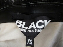 BLACK COMME des GARCONS コムデギャルソン　15aw 名作　フェイク　エコ　レザー　ライダース　コート　黒　XS_画像8