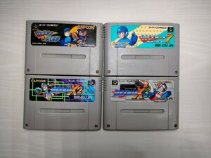 SFCのみ【ロックマン＆フォルテ/ロックマンX2 X3/ロックマン7】『スーパーファミコン 任天堂 NINTENDO ソフト カプコン』まとめて4本セット