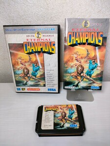 MD【エターナルチャンピオンズ ETERNAL CHAMPIONS】箱 取扱説明書 ソフト付き『セガ メガドライブ SEGA 』エターナル チャンピオンズ