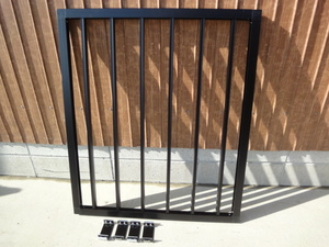 S-722 window grate installation metal fittings attaching aluminium black color W672xH780mm DIY reform repair repair 