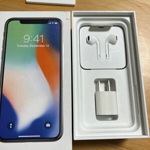 iPhone X イヤフォン　電源アダプター　付属iPhoneイヤフォン