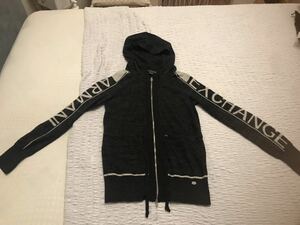 (送料295円)【ARMANI EXCHANGE】ジップアップパーカー グレー サイズXS希少 肩幅ラグラン 着丈59cm 身幅43 袖丈50 適性身長160~165cm位？