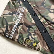 A BATHING APE【圧巻のリバーシブル】アベイシングエイプ AAPE エーエイプ ミリタリージャケット ma-1 ブルゾン M-L 迷彩 カモフラ ロゴ 緑_画像7