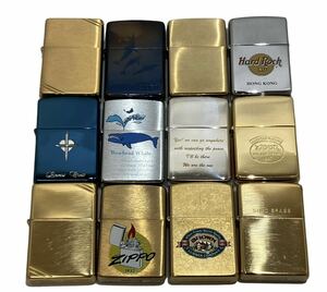 ジャンク 着火未確認 ZIPPO ジッポー 12点セット 1990年代・2000年代製 SOLID BRASS HARD ROCK CAFE 等も含む [TK23-1106-4]