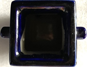  маленький ваза темно-синий цвет примерно 12cm 350g